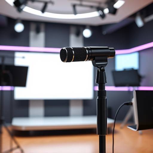 Fernsehstudio mit Mikrofon